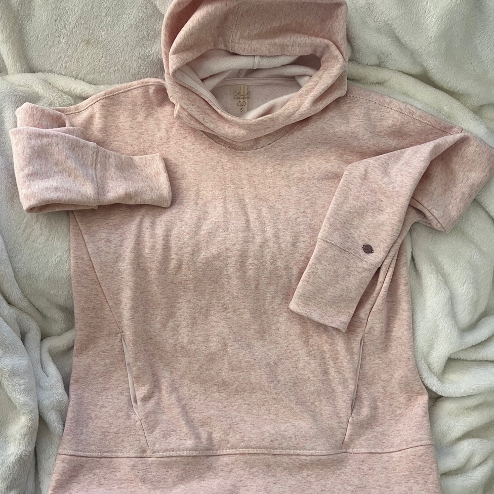 Calia by Carrie Underwood Pink Cowl Neck Hoodie size Small